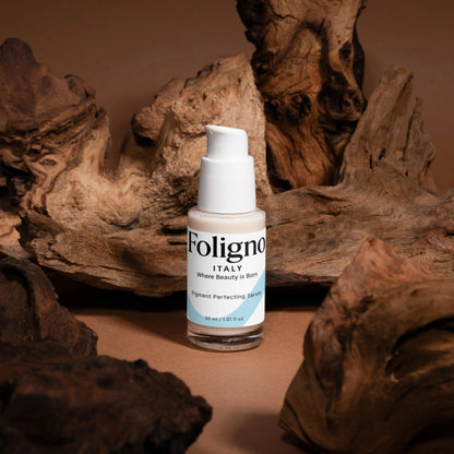 Foligno bottle on a textured brown background