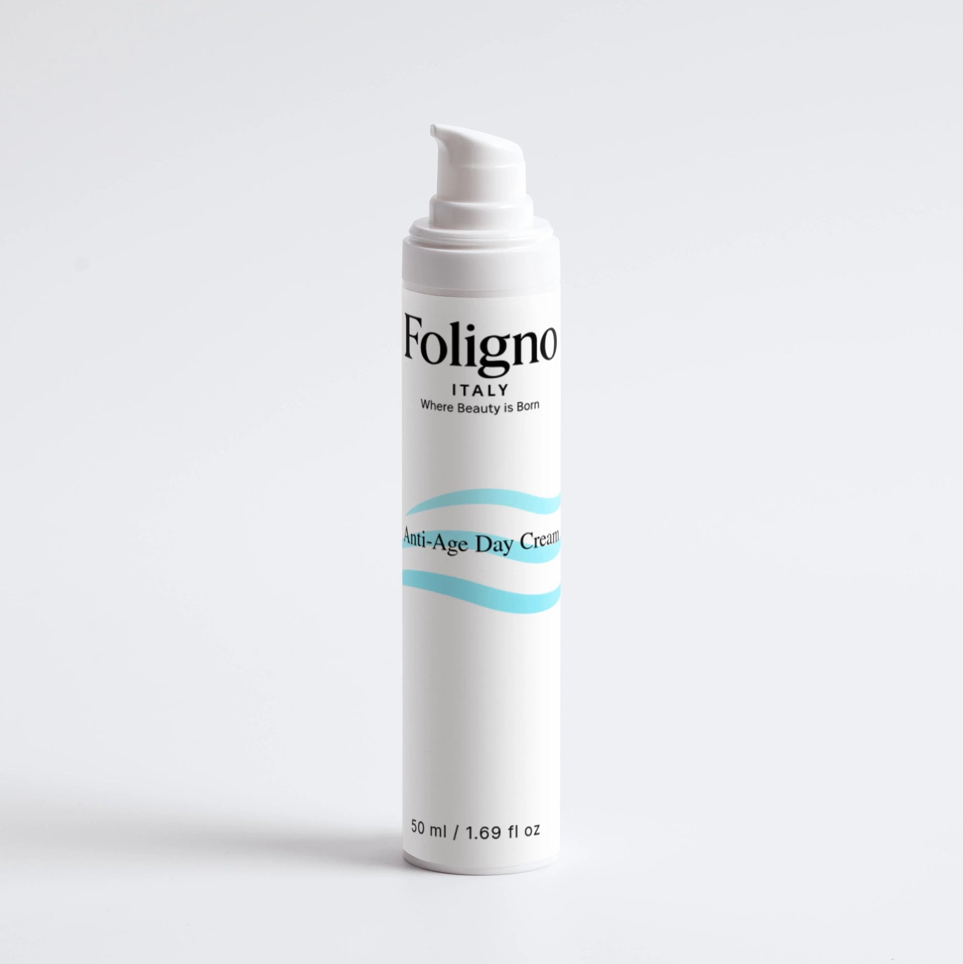 Foligno skincare product on a white background